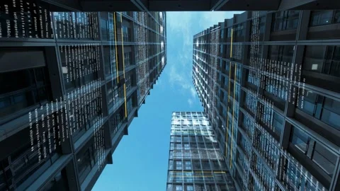 Futuristic network concept, city Technology 스톡 동영상 222004931