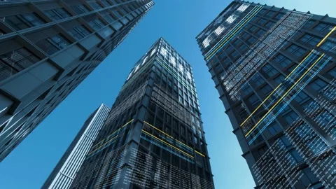 Futuristic network concept, city Technology 스톡 동영상 222006809