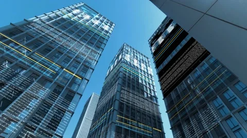 Futuristic network concept, city Technology 스톡 동영상 222007154