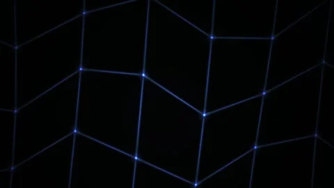 Futuristic Network Connections Grid Lines. Stock Footage 334686210