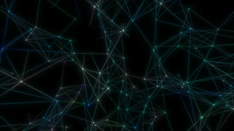 Futuristic network construction with dots and lines. Internet communication Stock Footage 108472102