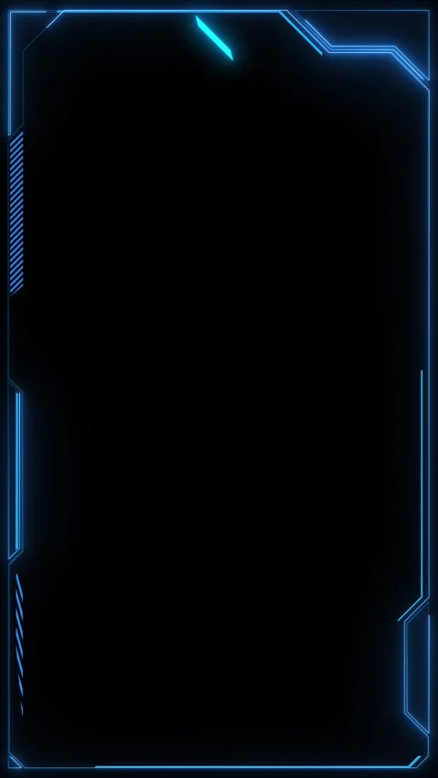 Futuristic network digital space display interface template with basic geometry Stock Footage 333791333