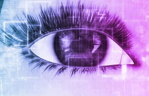 Futuristic Network Energy Data Grid Stock Illustration