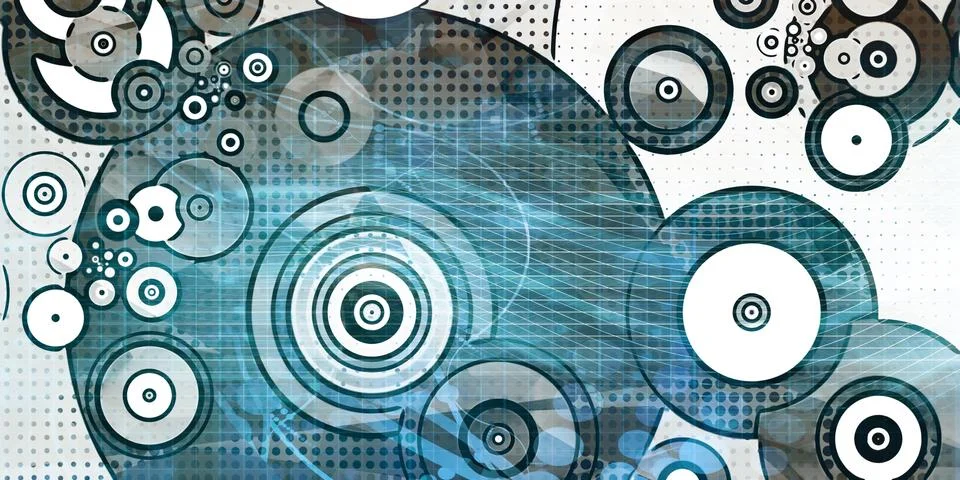 Futuristic Network Energy Data Grid Stock Illustration