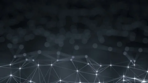 Futuristic network shape abstract loopable animation with DOF 4k UHD (3840x2160) Stock Footage 80841101