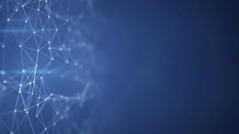 Futuristic network shape on edge and free space seamless loop 4k (4096x2304) Stock Footage 82730293