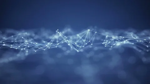 Futuristic network shape seamles loop animation with DOF 4k (4096x2304) Stock Footage 82577531
