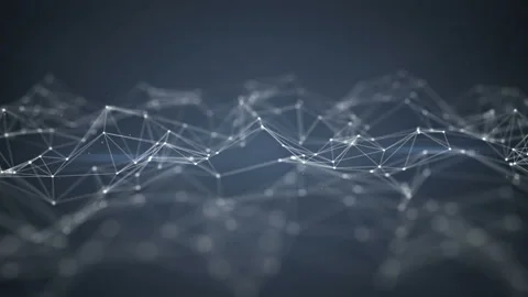 Futuristic network shape seamles loop animation with DOF 4k (4096x2304) Stock Footage 86066742