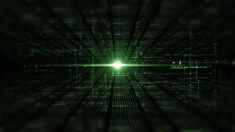 Futuristic network simulation blending AI, quantum physics, and deep learning Stock Footage 296747767