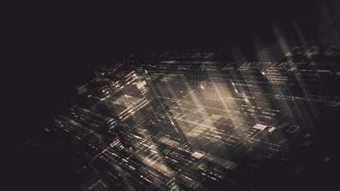 Futuristic network simulation blending AI, quantum physics, and deep learning Stock Footage 297532217