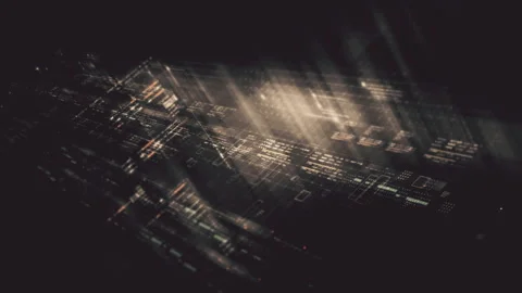 Futuristic network simulation blending AI, quantum physics, and deep learning Stock Footage 297533130
