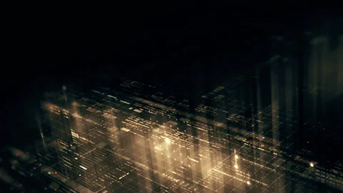 Futuristic network simulation blending AI, quantum physics, and deep learning Stock Footage 297533151