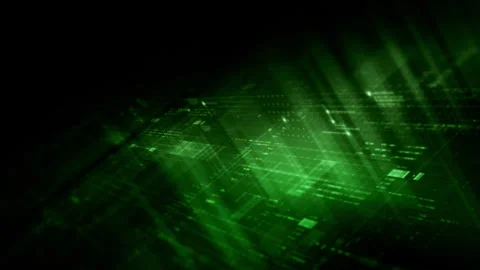 Futuristic network simulation blending AI, quantum physics, and deep learning Stock Footage 297533211