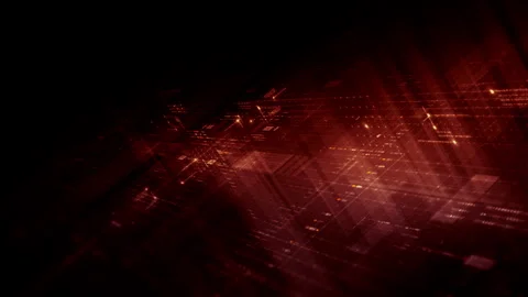 Futuristic network simulation blending AI, quantum physics, and deep learning Stock Footage 297878431