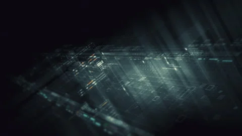 Futuristic network simulation blending AI, quantum physics, and deep learning Stock Footage 297878821