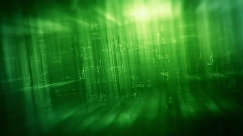 Futuristic network simulation blending AI, quantum physics, and deep learning Stock Footage 308234338