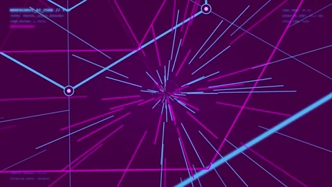 Futuristic Network Visualization of Artificial Intelligence Core Processing.. Видео 347362167