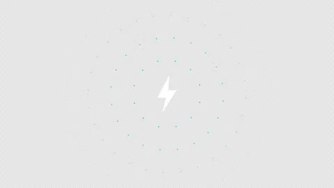 Futuristic Neural Data Rings with High-Intensity Lightning Bolt 16:9 Stock Footage 331192233