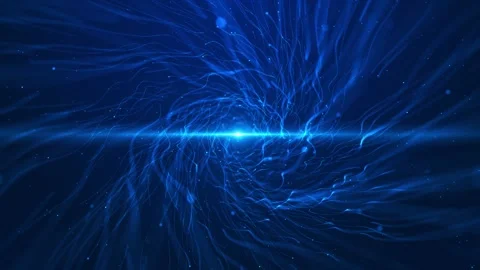 Futuristic Neural Energy Flow with Particle Trails 스톡 동영상 341369160