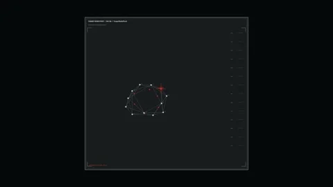 Futuristic Node Graph Dashboard Seamless Loop Stock Footage 342045105