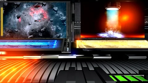 Futuristic Observatory. Astronomical events. Sci-fi. Illustration Stock Footage 136338706