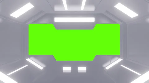 Futuristic opening gate in white moving sci fi technology tunnel. Stock Footage 273504224