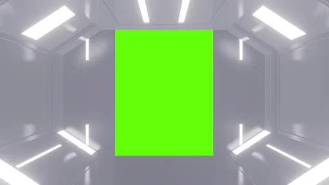 Futuristic opening gate in white moving sci fi technology tunnel. Stock Footage 273504312