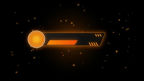 Futuristic orange and grey lower third graphic overlay with glo.. Stock Footage 346042063
