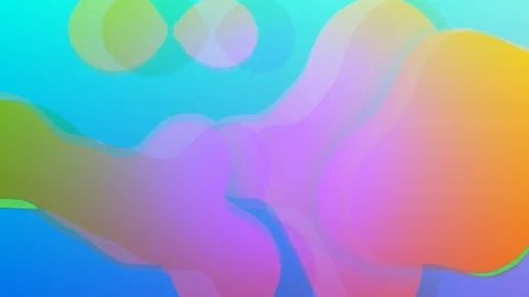 Futuristic Organic Designed Liquid Animated Shot. Aqua Colorful Liquid Gradients Stock Footage 135257804