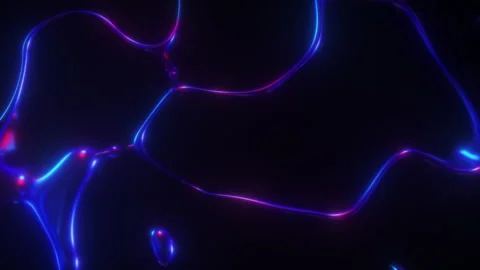 Futuristic Organic String Shapes Flowing Stock Footage 195277430