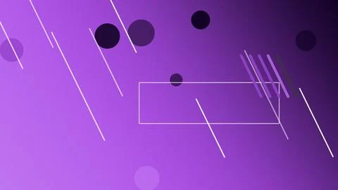 Futuristic outlined rectangle shapes and scattered circles on a rich purple.. Stock Illustration