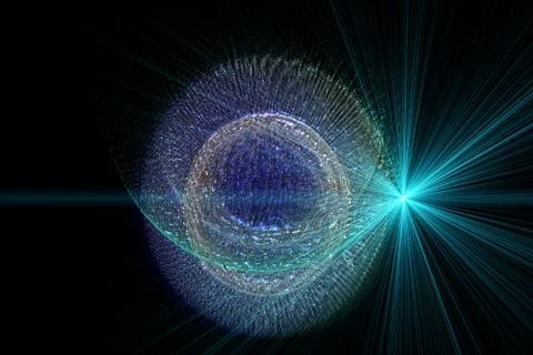 Futuristic particle background design illustration Stock Illustration