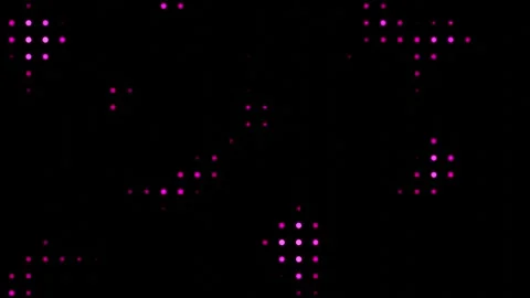 Futuristic Particle Clusters with Glowing Pink Dots in a Seamless Animation. Stock Footage 315213871