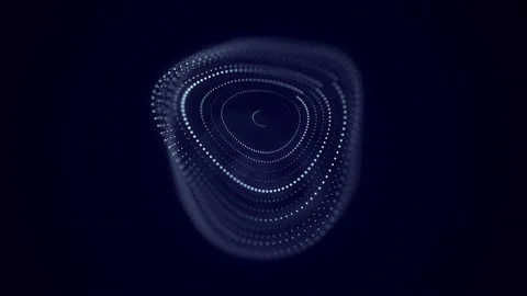 Futuristic particle sphere with broken structure. Big data technology . Stock Footage 197067611