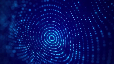 Futuristic particle sphere with broken structure. Big data technology. Stock Footage 219317566