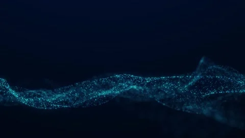 Futuristic particle wave. Abstract technology background. Stock Footage 194446673