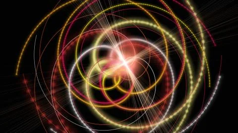 Futuristic particle wave background design with lights Stock Illustration