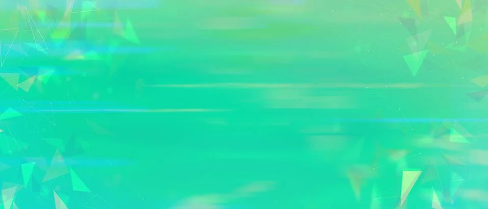 Futuristic particles on green background Illustrazione stock