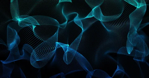 Futuristic Particles Wave Abstract Background - Creative Design Element. Stock Footage 68017608