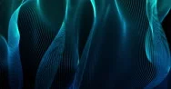 Futuristic Particles Wave Abstract Background - Creative Design Element. Stock Footage