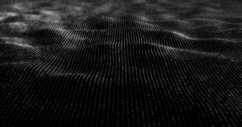 Futuristic Particles Waves Abstract Background - Creative Design Element. Stock Footage