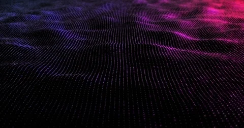Futuristic Particles Waves Abstract Background - Creative Design Element. 库存影片 67958550