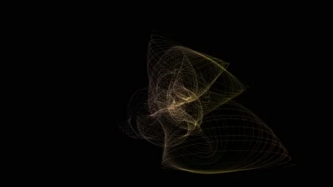 Futuristic particles waves flying with a black background Video stock 162882226