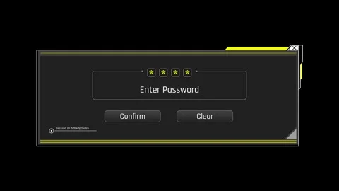 Futuristic Password Entry System Message For Secure User Authentication Stock Footage 340553563