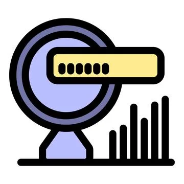 Futuristic password protected satellite transmitting data stream Stock Illustration