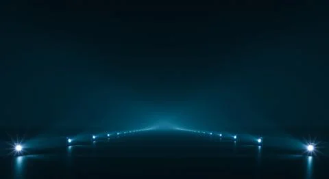 Futuristic pathway background with light illumination Stock Illustration
