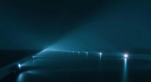 Futuristic pathway background with light illumination Stock Illustration