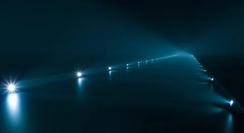 Futuristic pathway background with light illumination Stock Illustration