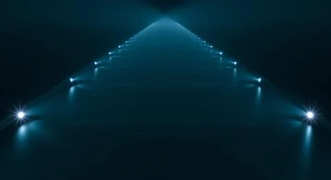 Futuristic pathway background with light illumination Stock Illustration
