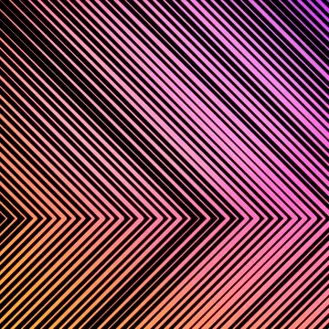 Futuristic pattern of bright neon lines directed to right along the diagonal. Stock Illustration